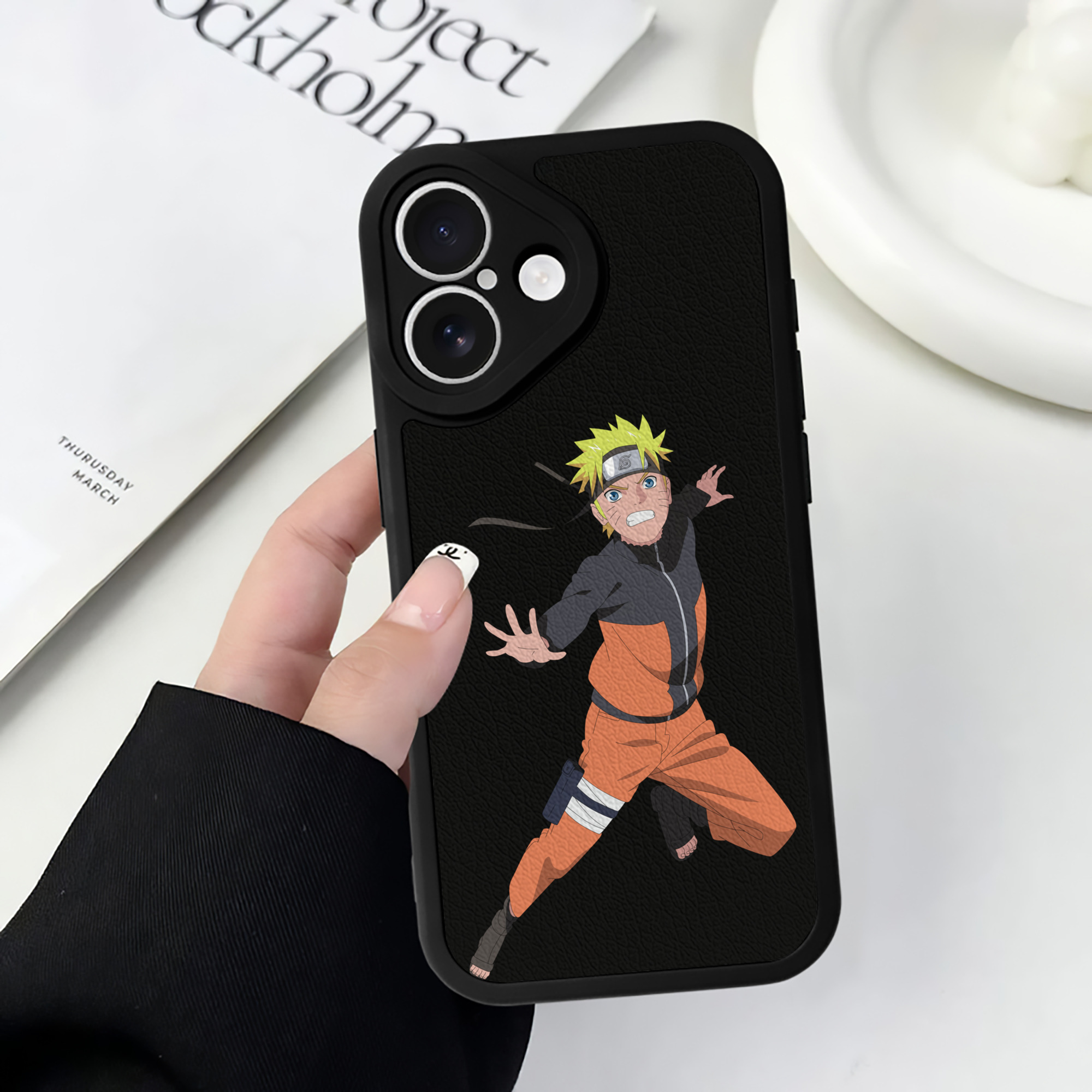 （画像用） NARUTO -ナルト- うずまき ナルト Uzumaki Naruto 【iPhone 16シリーズ対応】シリコンスマホケース（レザー調） 材質：シリコン